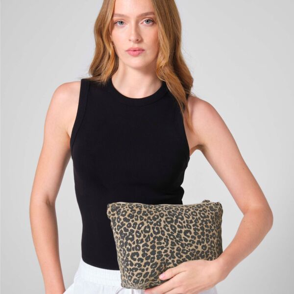 Leopard Print Canvas Accessory Bag Thumbnail