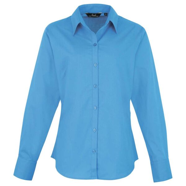 Women's Long Sleeve Poplin Blouse Thumbnail