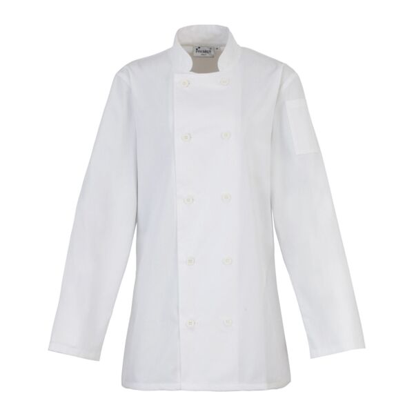 Women's long sleeve chef's jacket Thumbnail