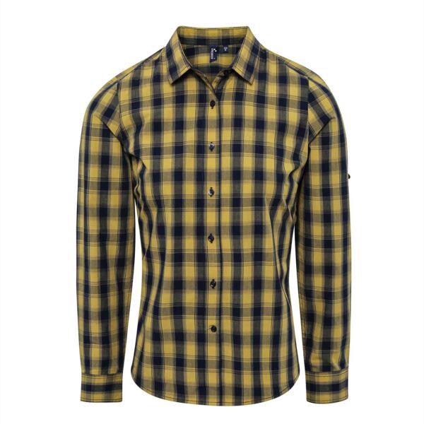 Women's Mulligan check cotton long sleeve shirt Thumbnail